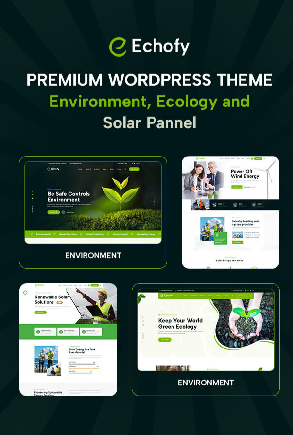 Echofy - Best Environment & Solar Energy WordPress Theme
