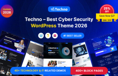 Techno – Best Cyber Security WordPress Theme 2026